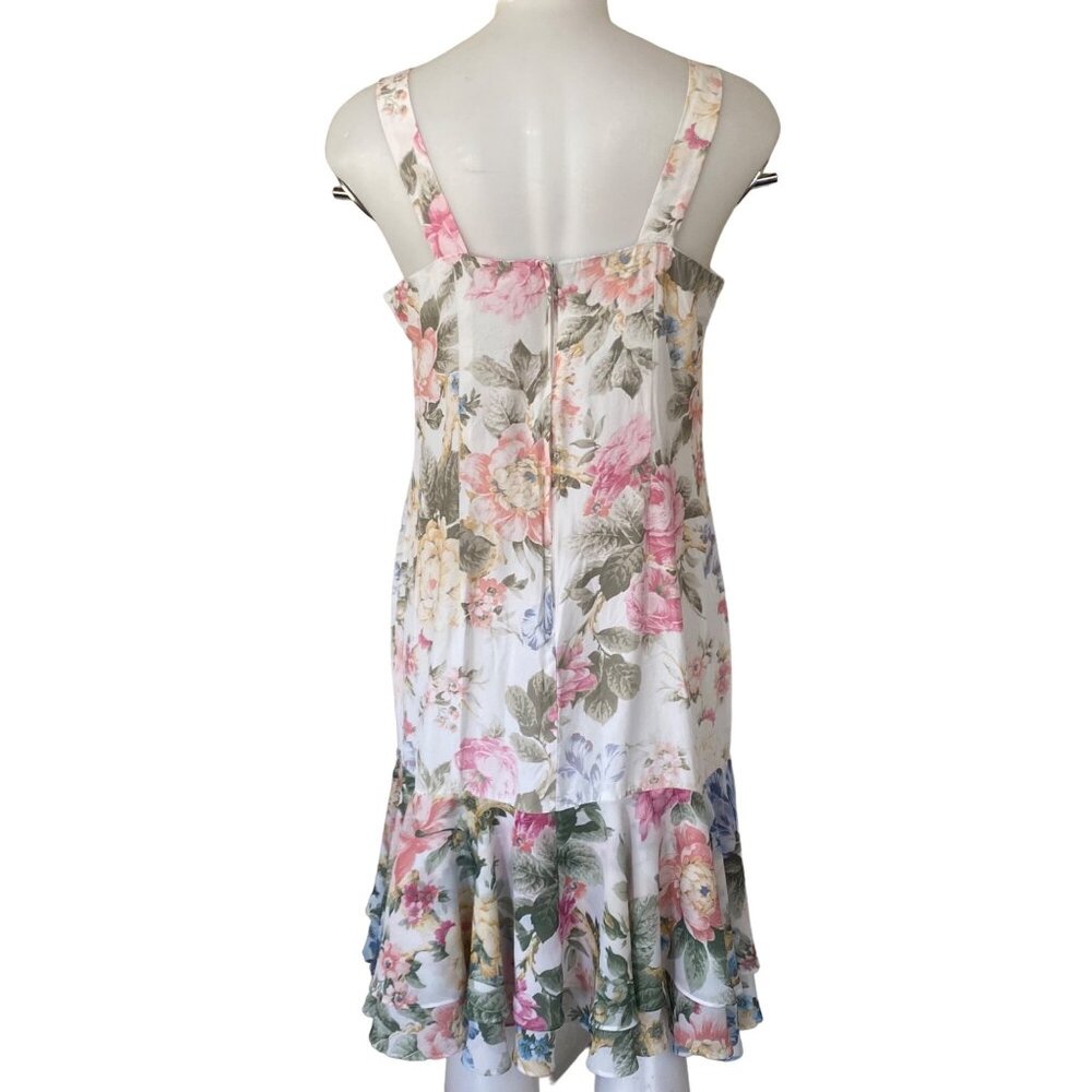 Vintage Handmade 80s 90s Floral Dress Set with Blazer - Picture 10 of 12